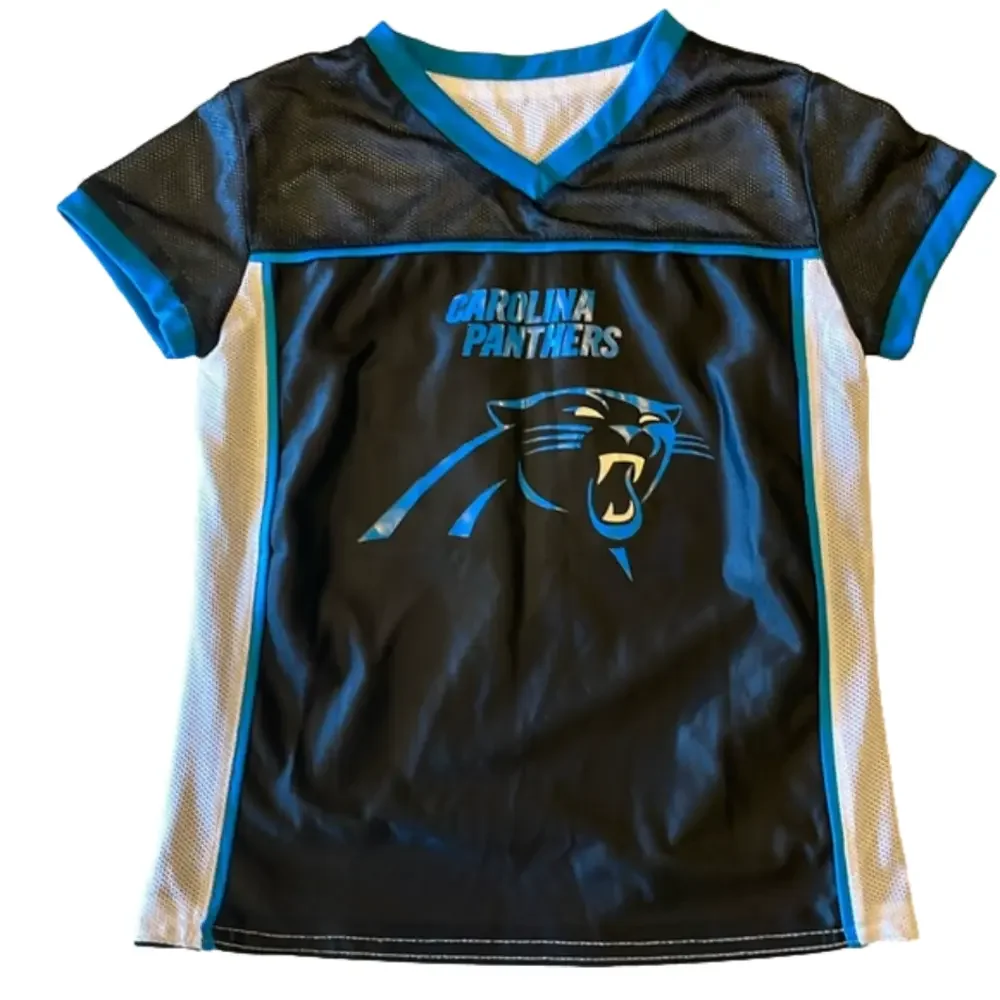 NFL Kids Small Carolina Panthers Reversible Flag Football Jersey
